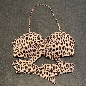 PINK leopard print bikini set